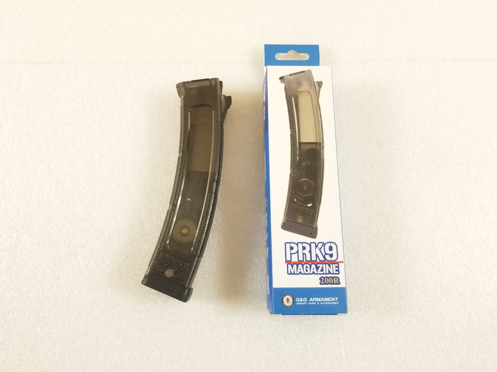 G&G 200rd PRK9 PDW AEG Airsoft Rifle Hi-Cap Magazine Transparent Body G-08-178