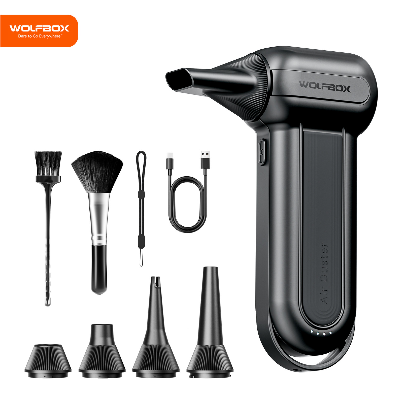 WOLFBOX DF100/MF200 Electric Air Duster Super Power Turbo Fan for Keyboard, Car