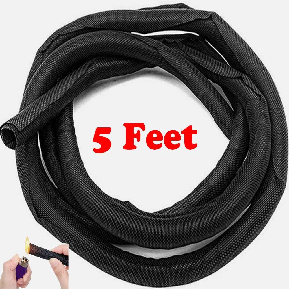 Split Braided Sleeve Cable Management Wire Loom Cord Covers for High-Temperature