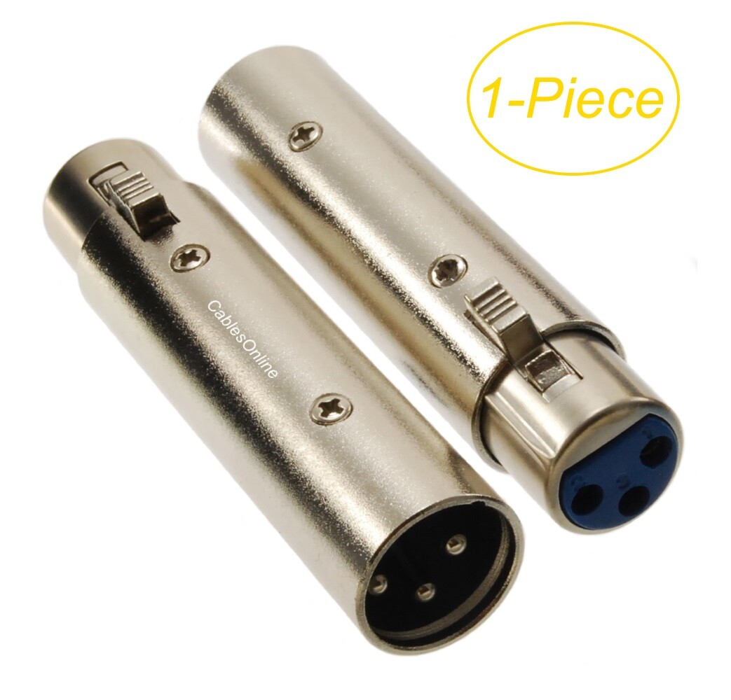 XLR 3-Pin Female to XLR 3-Pin Male Barrel Extension Adapter, CablesOnline AV-A79