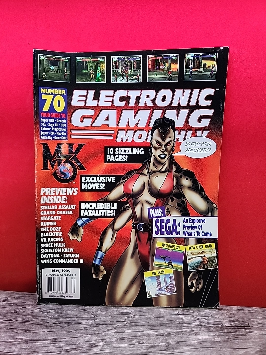 Vintage Electronic Gaming Monthly Magazine #70 May 1995 Mortal Kombat 3 EGM