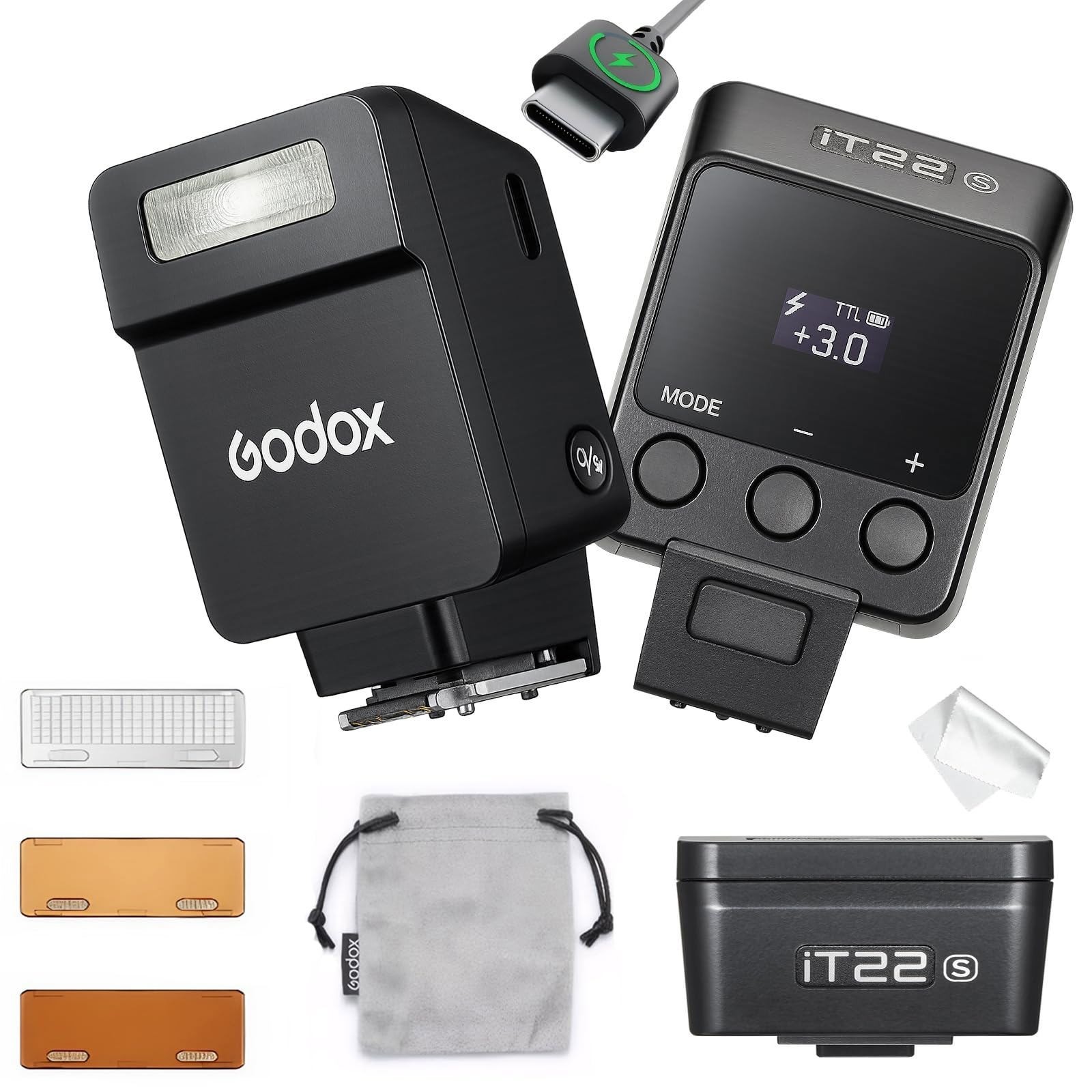 Godox iT22 S iT22S Mini TTL Flash for Sony,700 Full Flash,1.5s Recycling,Hot Sho
