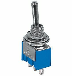 Mini Toggle Switch SPDT Center Off Momentary Both Sides 6 Amp