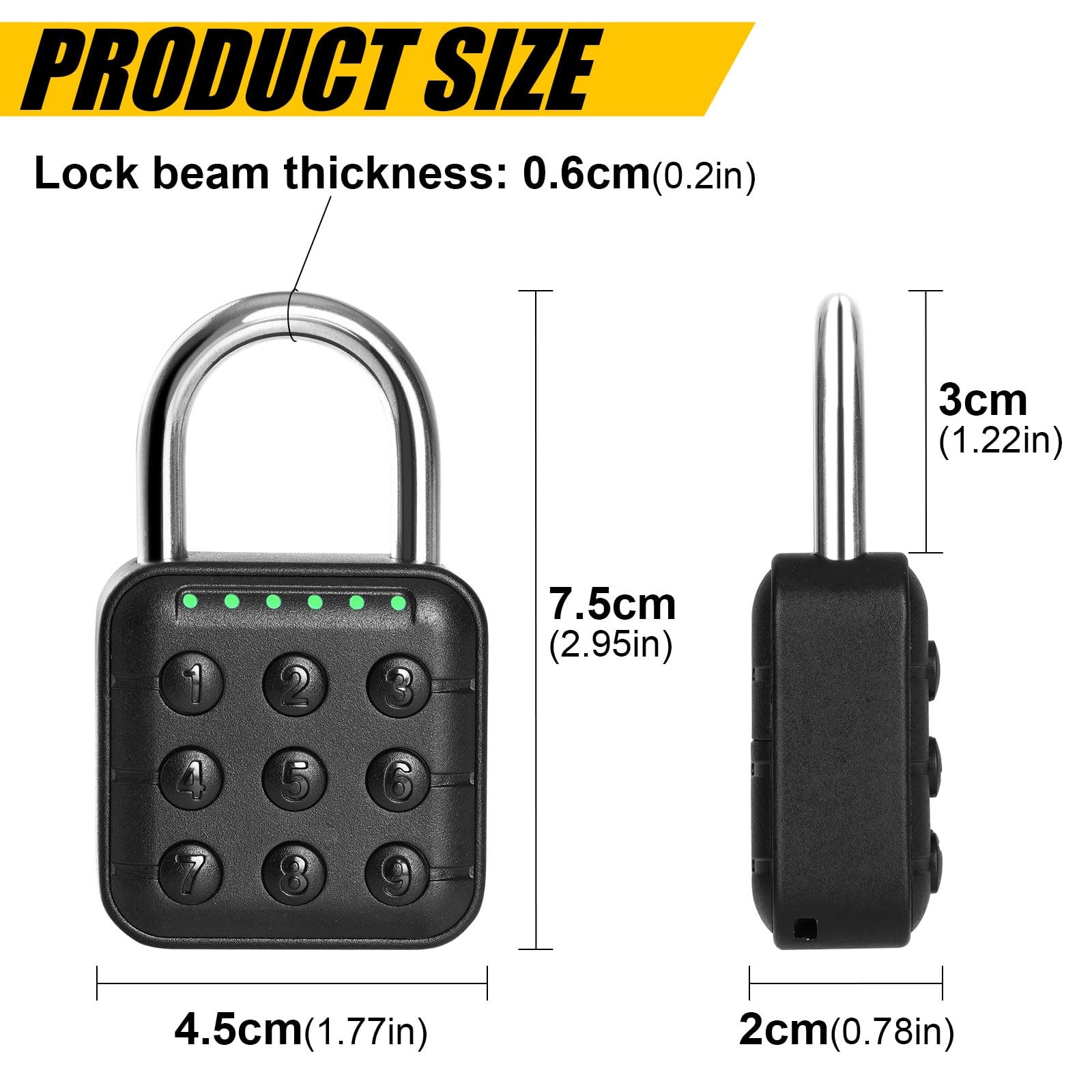 Delswin Combination Lock For - Lock Waterproof Smart Padlock For School