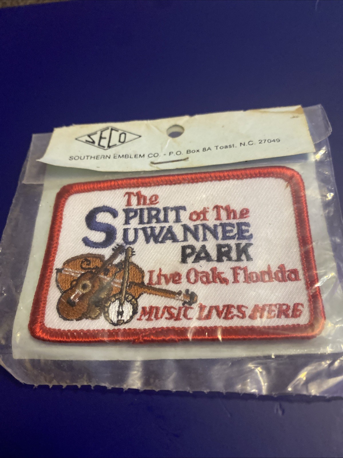 VTG THE Spirit Of Suwannee Park Live Oak Florida Sew On Patch