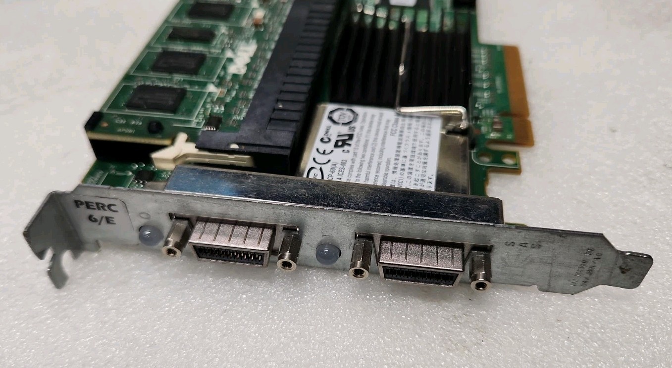 Dell PERC6/e 256MB Cache Dual SAS RAID Controller w Battery - PN 0F989F