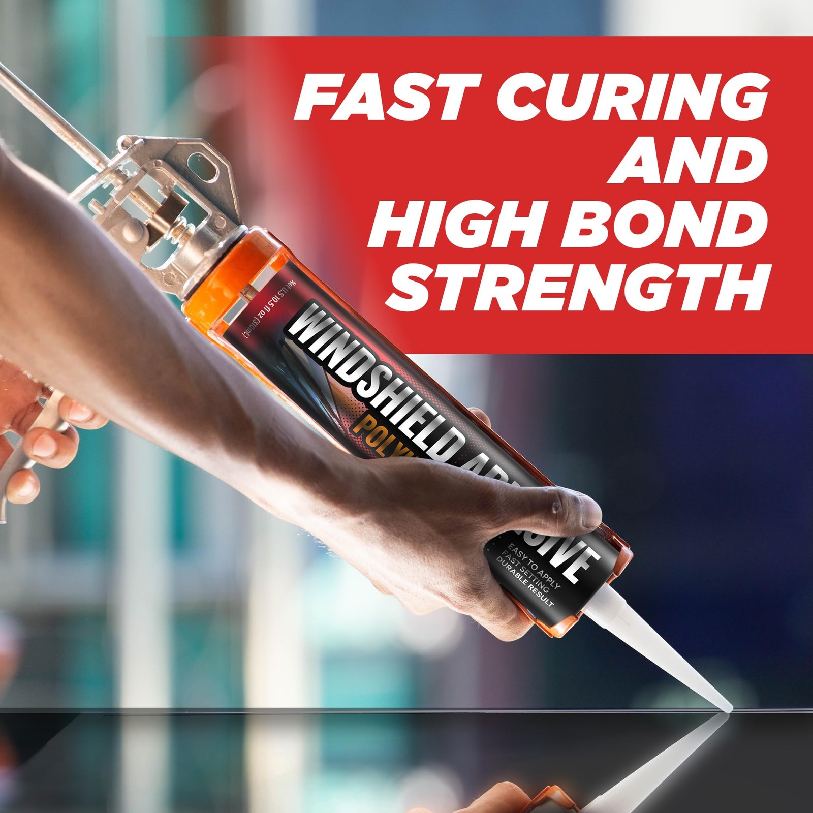 Polyurethane Windshield Adhesive - Quick Curing & Weather Resistant Black