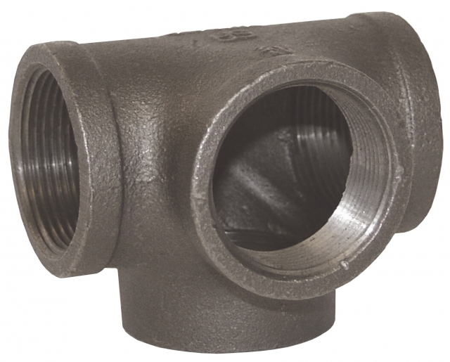 1" Side Outlet TEE BLACK MALLEABLE IRON fitting pipe npt
