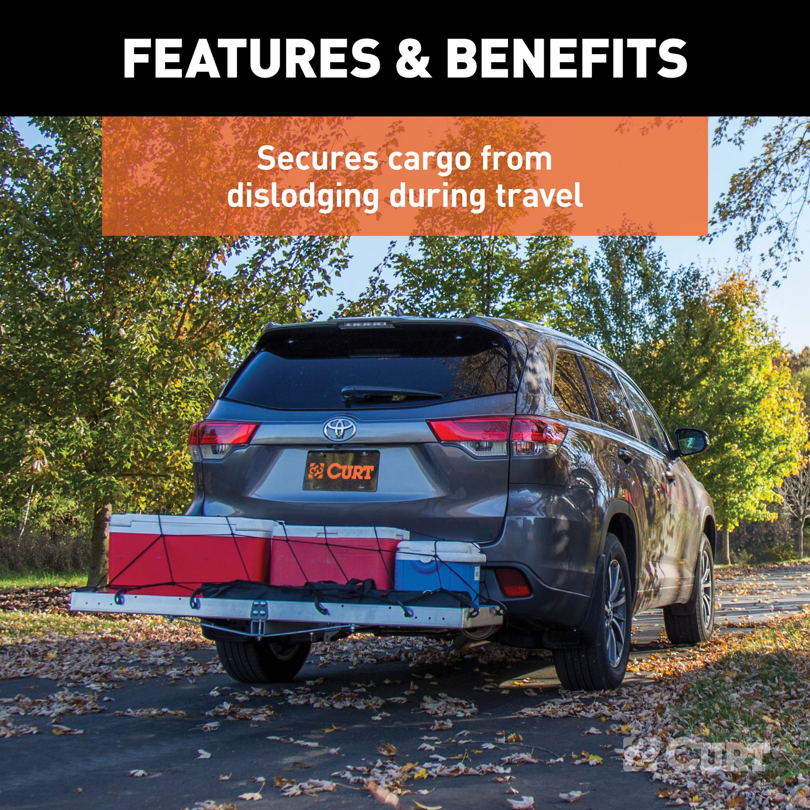 Curt 43" x 24" Elastic Cargo Net for Cargo Hitch Carrier