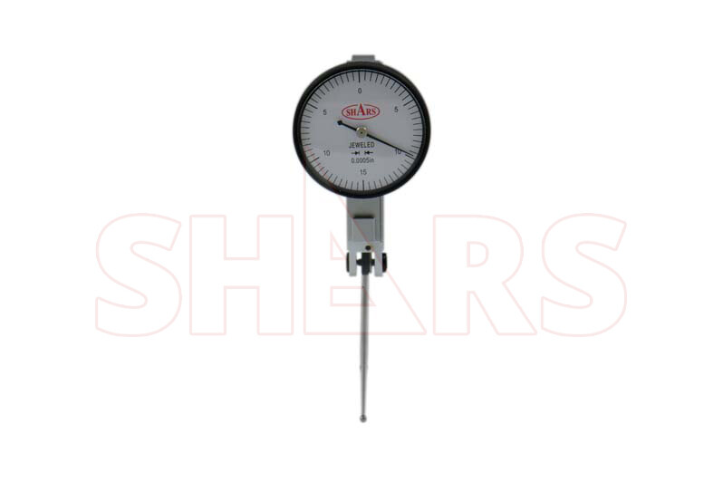 Shars 1.5” White Face Dial Test Indicator .030 0-15-0 .0005” 44mm Long Probe !]