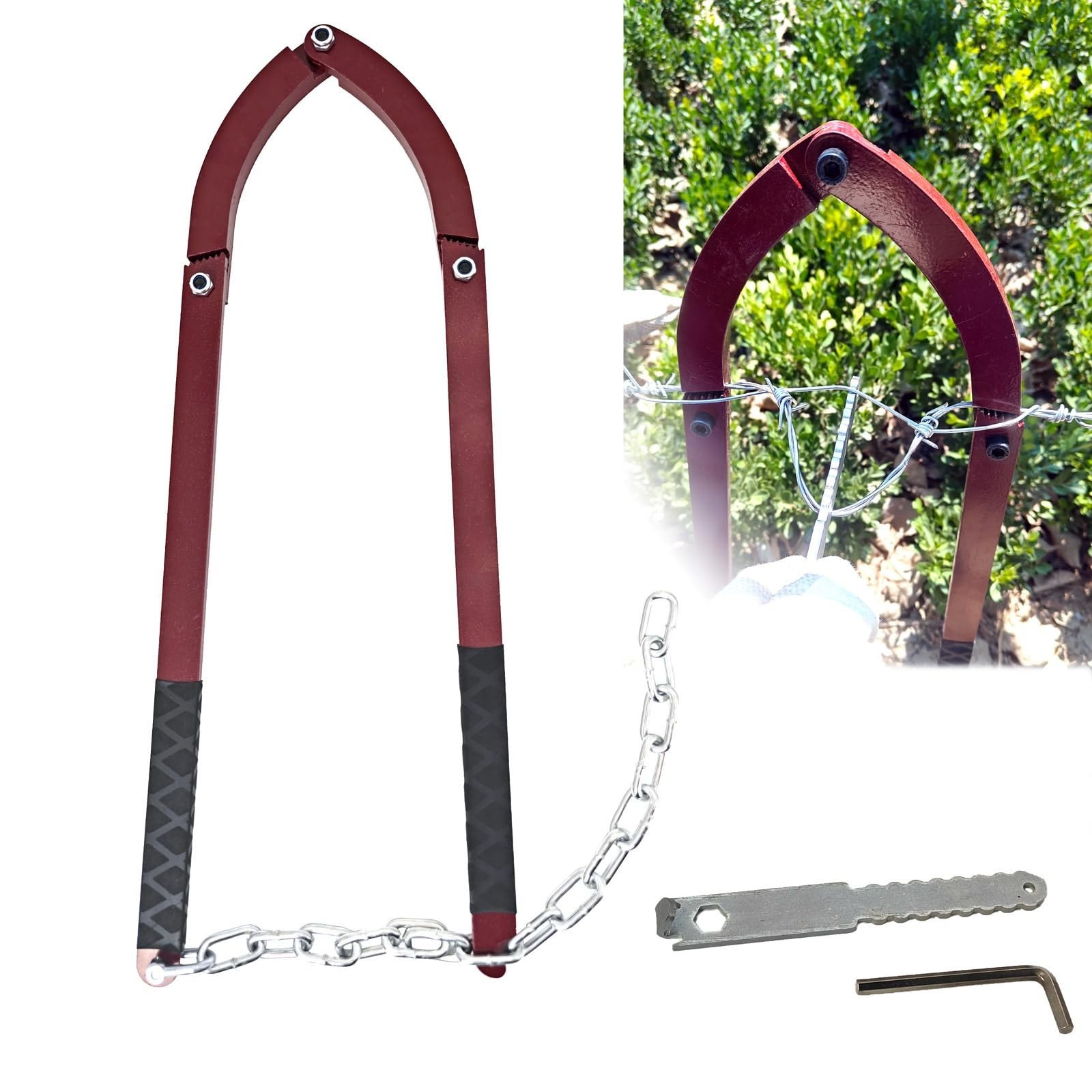 Heavy Duty Barbed Wire Fencing Tightener Tool - 5.5lb Fence Restoration Fence...