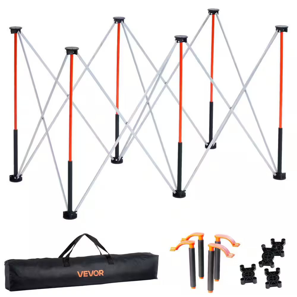 Portable Folding Workstand, 4.15 X 2.18 Ft. Collapsible Workbench, 2500 Lbs. Wei