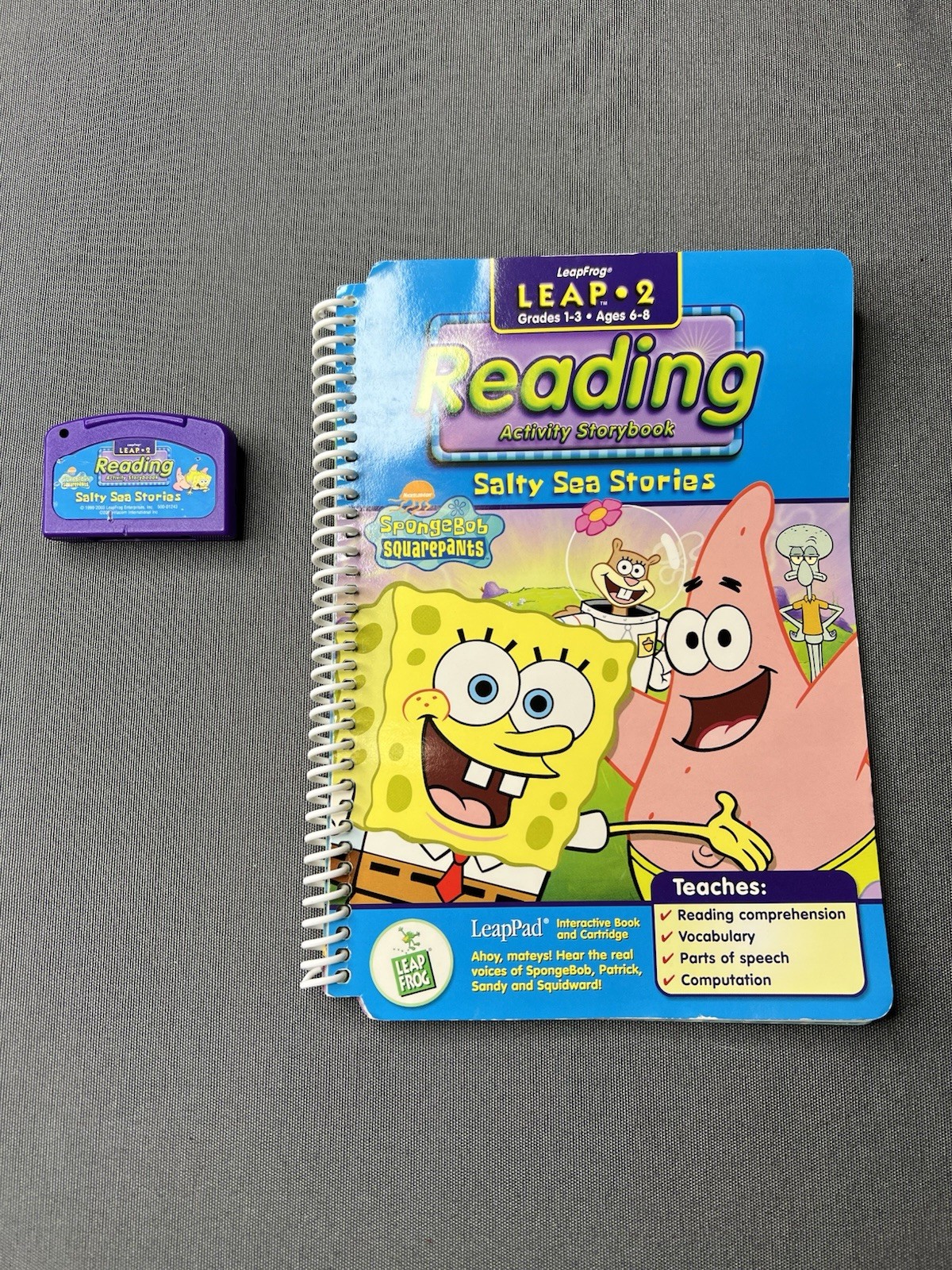 LeapFrog Leap 2 Reading Sponge Bob Salty Sea Stories Book & Cartridge