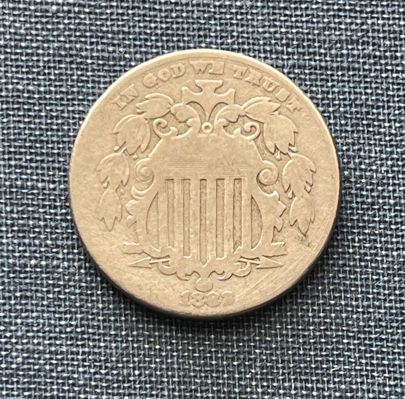 1882 Shield Nickel KM97 Good Details..TM324