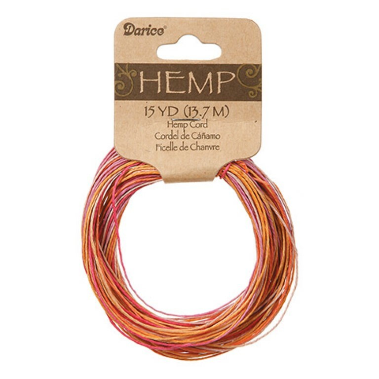 Hemp Cord - Variegated - Juicy Fruit Color - 15 yards