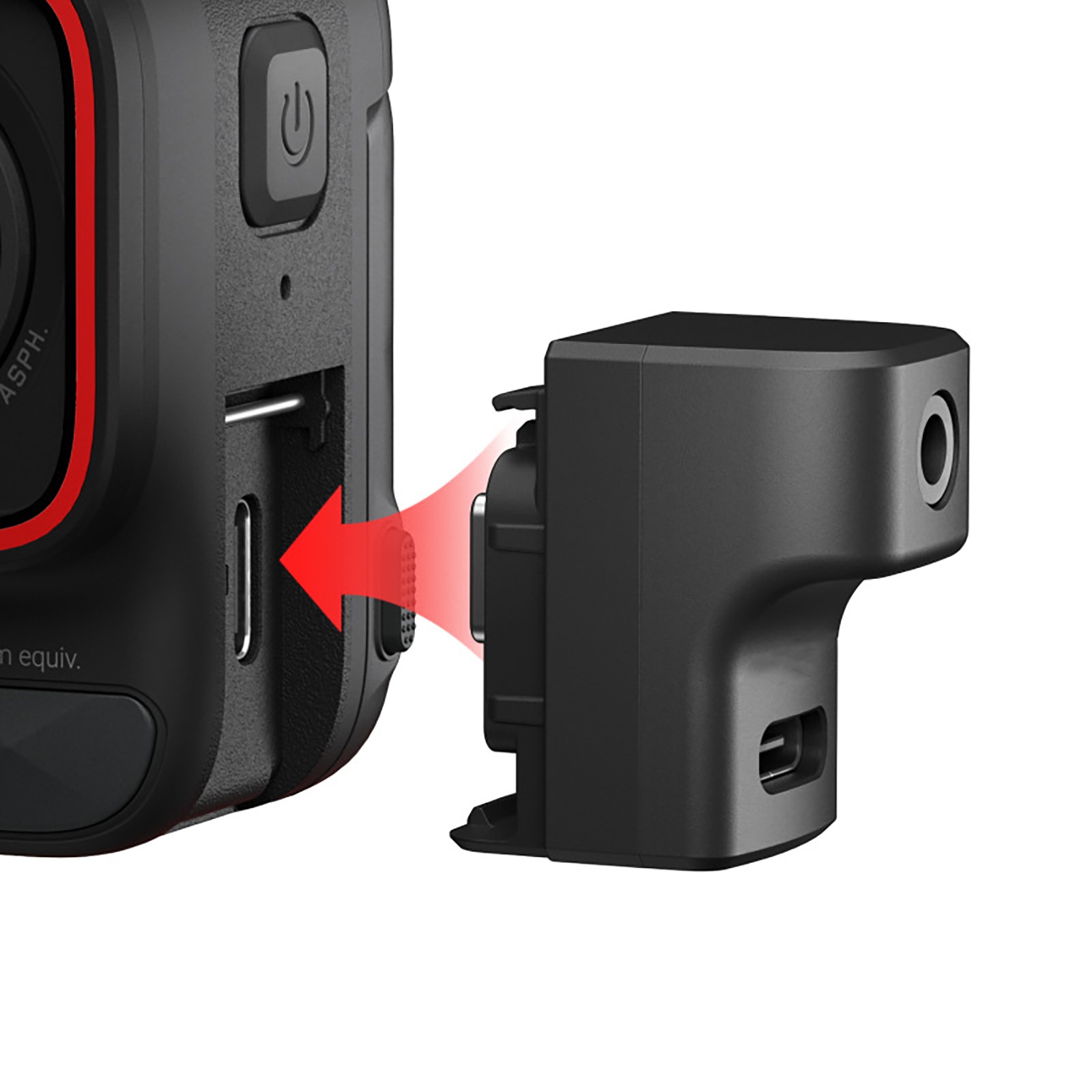 1PC External Mic Adapter For Insta360 Ace / Ace Pro Action Camera Audio Adapter