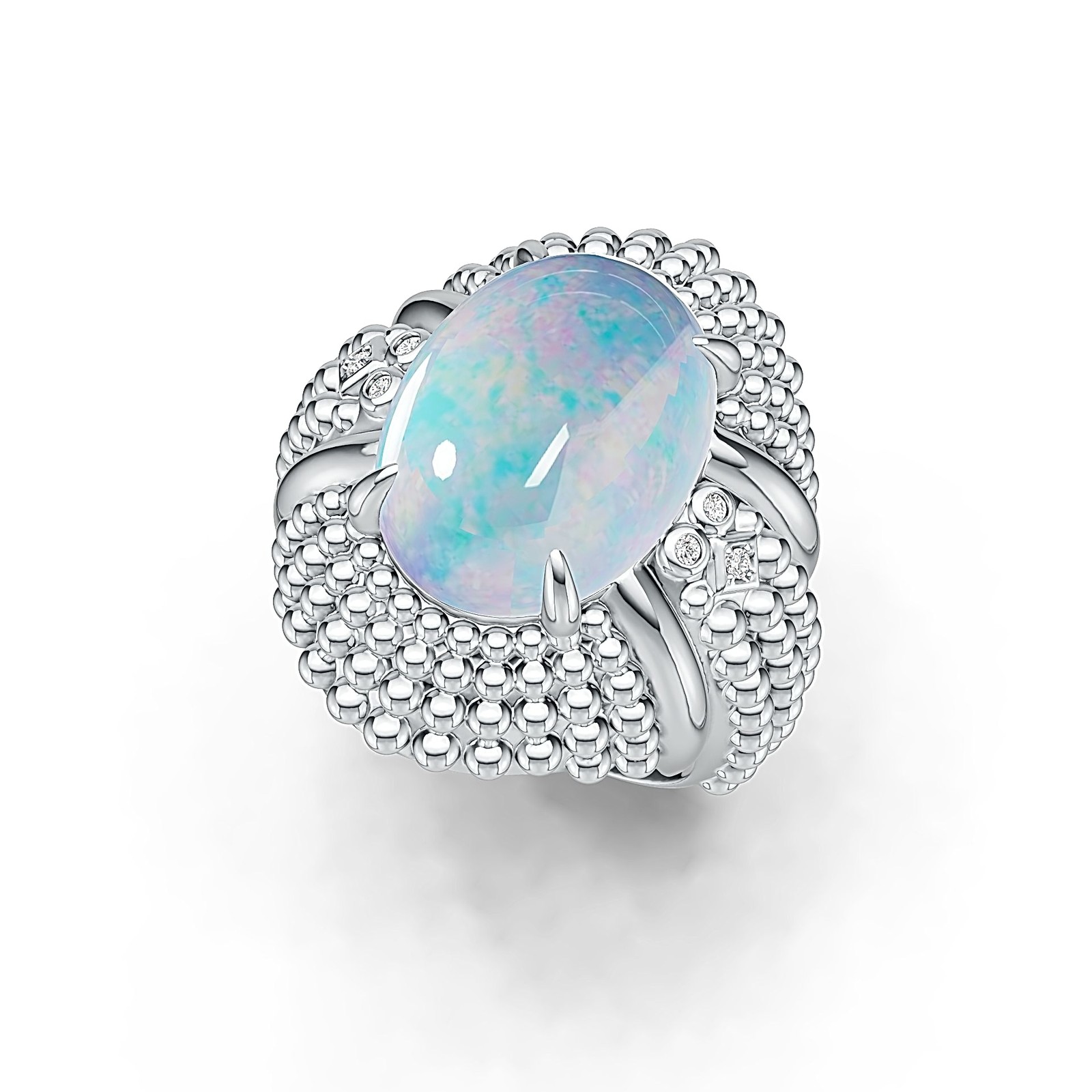 Sterling Silver Semi Mount Ring Setting Oval OV 16x12mm Cabochon