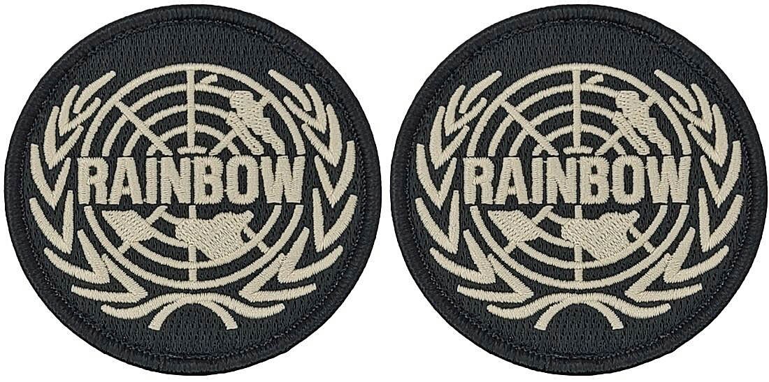 RAINBOW SIX EMBROIDERED TACTICAL PATCH | 2PC HOOK BACKING  3"x3"