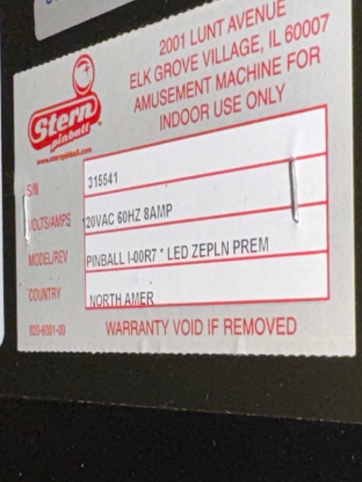 Stern LED ZEPPELIN-PREMIUM pinball: Expression Speaker Lighting, Topper, Hermit
