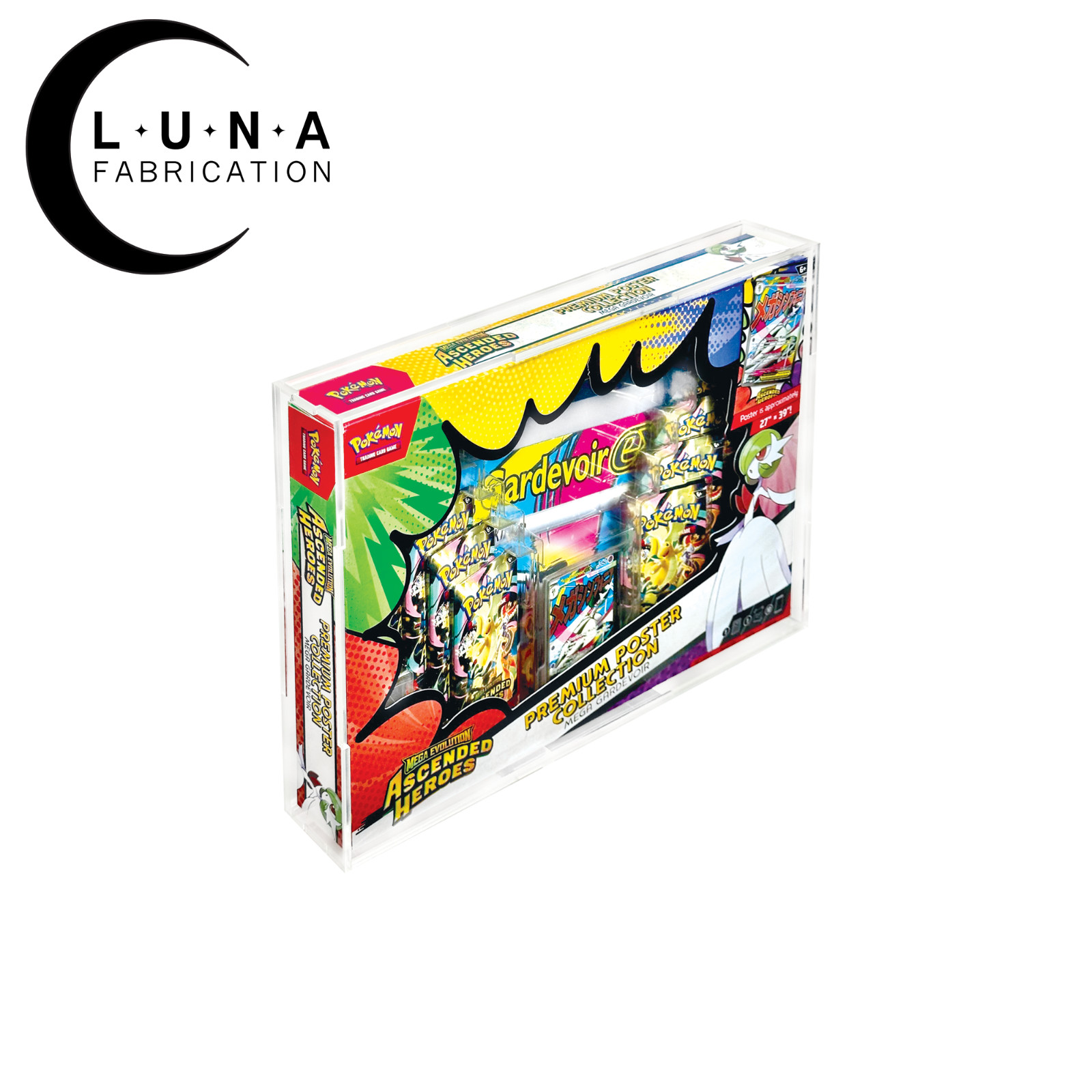 Acrylic Display Case for Pokemon Ascended Heroes Premium Poster Collection