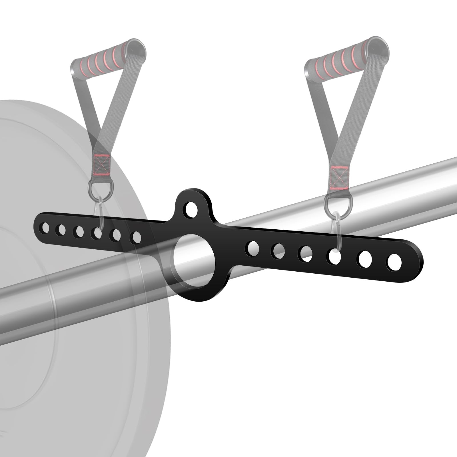 Spreader Bar Double to Single D Handle LAT Pull Down T Bar Cable Row Attachme...
