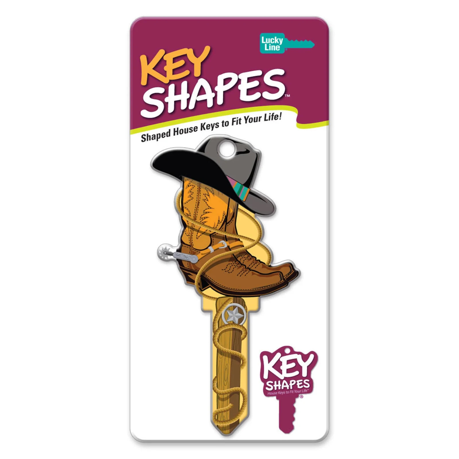 LUCKY LINE B132K COWBOY KWIKSET KW1 KEYWAY HOUSE KEY SHAPES