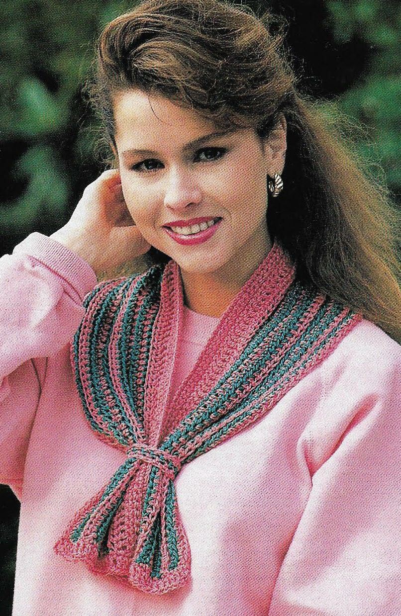 SPORTY SCARF WOMEN'S DIGEST SIZE CROCHET PATTERN INSTRUCTIONS
