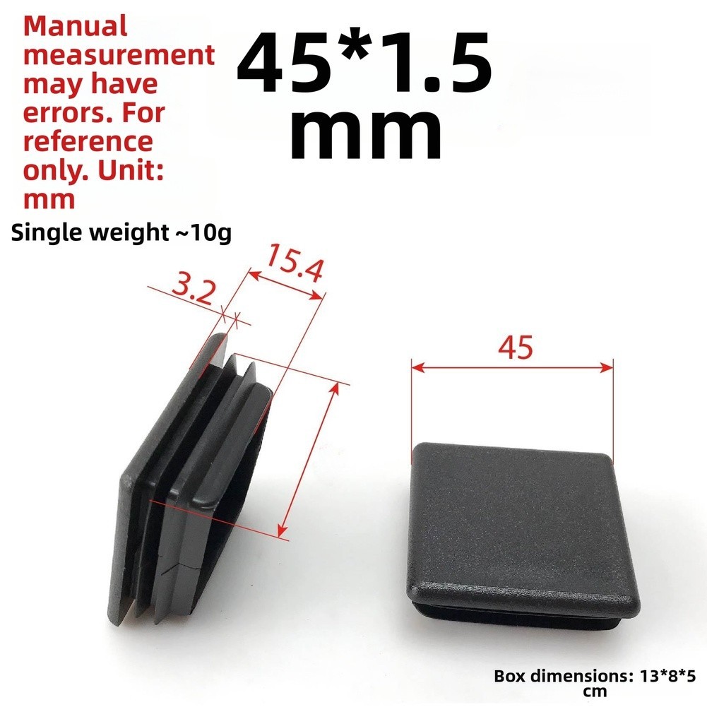 Maintenance Friendly 45mm Tube End Cap Compact Structure Sturdy Plastic Material