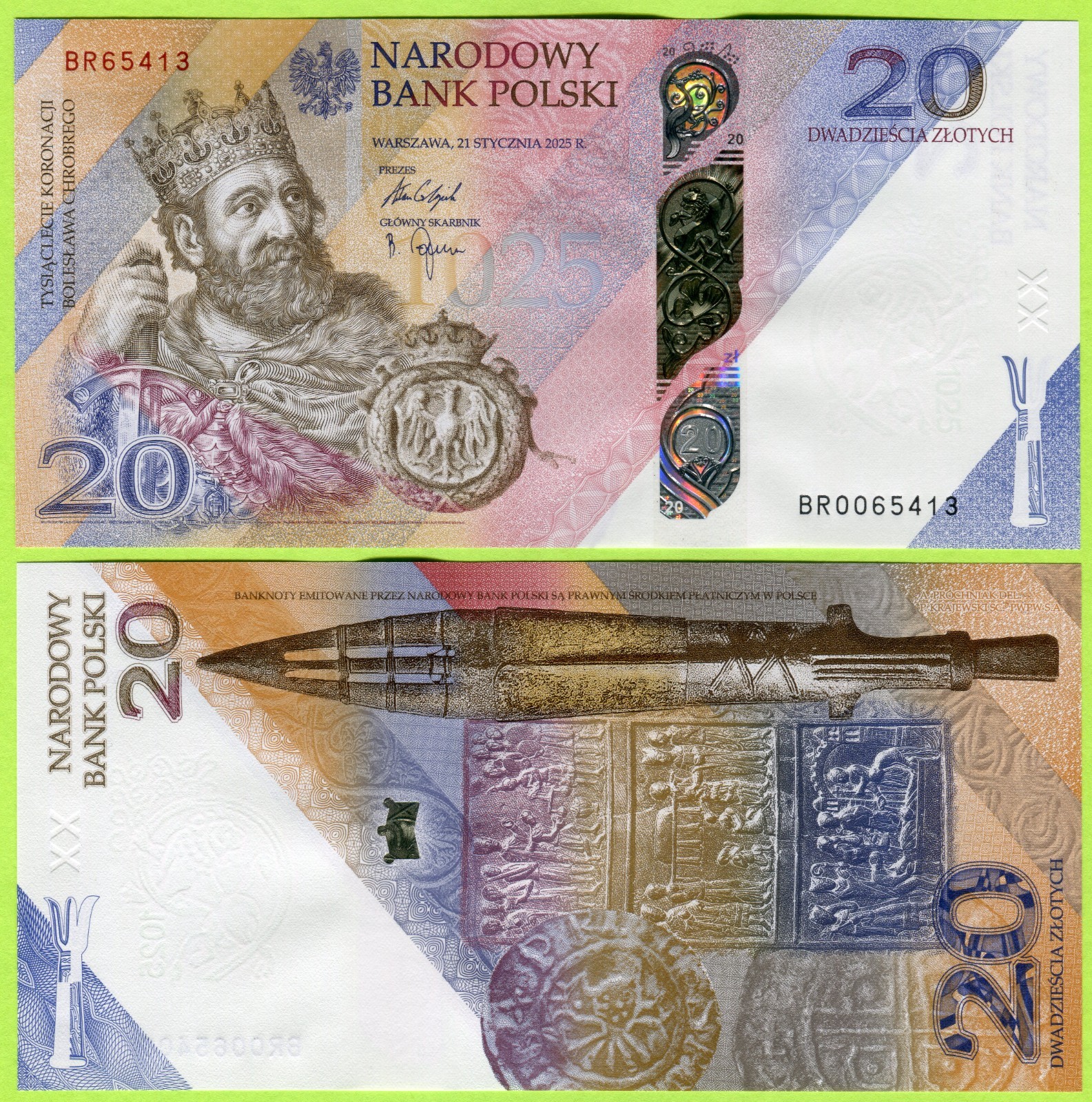 Poland 20 Zlotych 2025 P199 UNC / Hybrid Polymer - Commemorative w/ folder