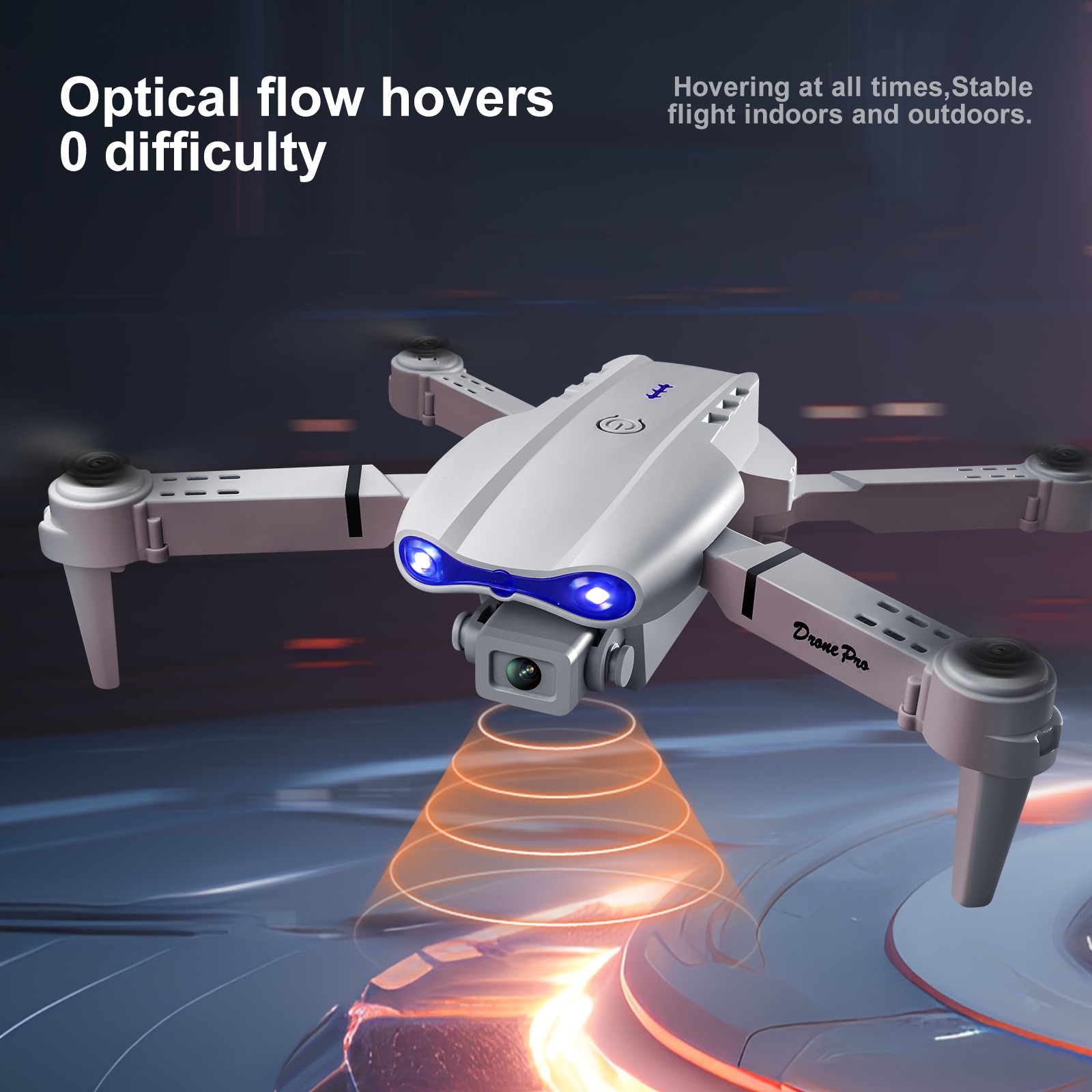 4K HD Camera Drone WiFi FPV RC Foldable Dual Camera with 3 Batteries
