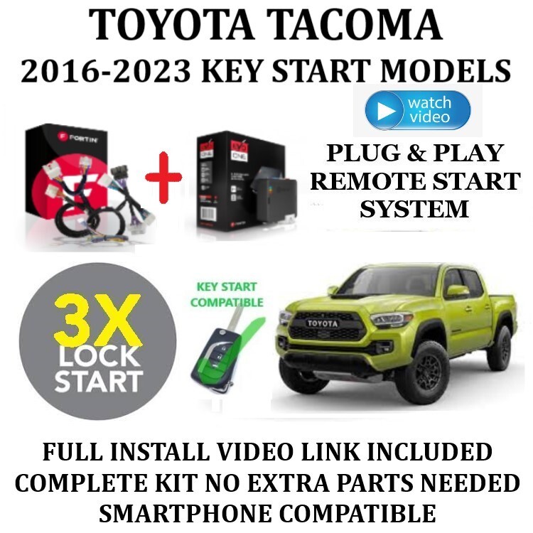 Plug & Play Remote Start 2017 TOYOTA TACOMA Key Start