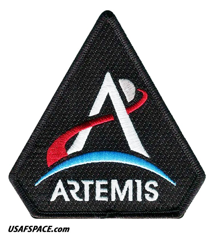 Authentic ARTEMIS PROGRAM- SLS -ORIGINAL A-B Emblem NASA- 4"-BLACK SPACE PATCH