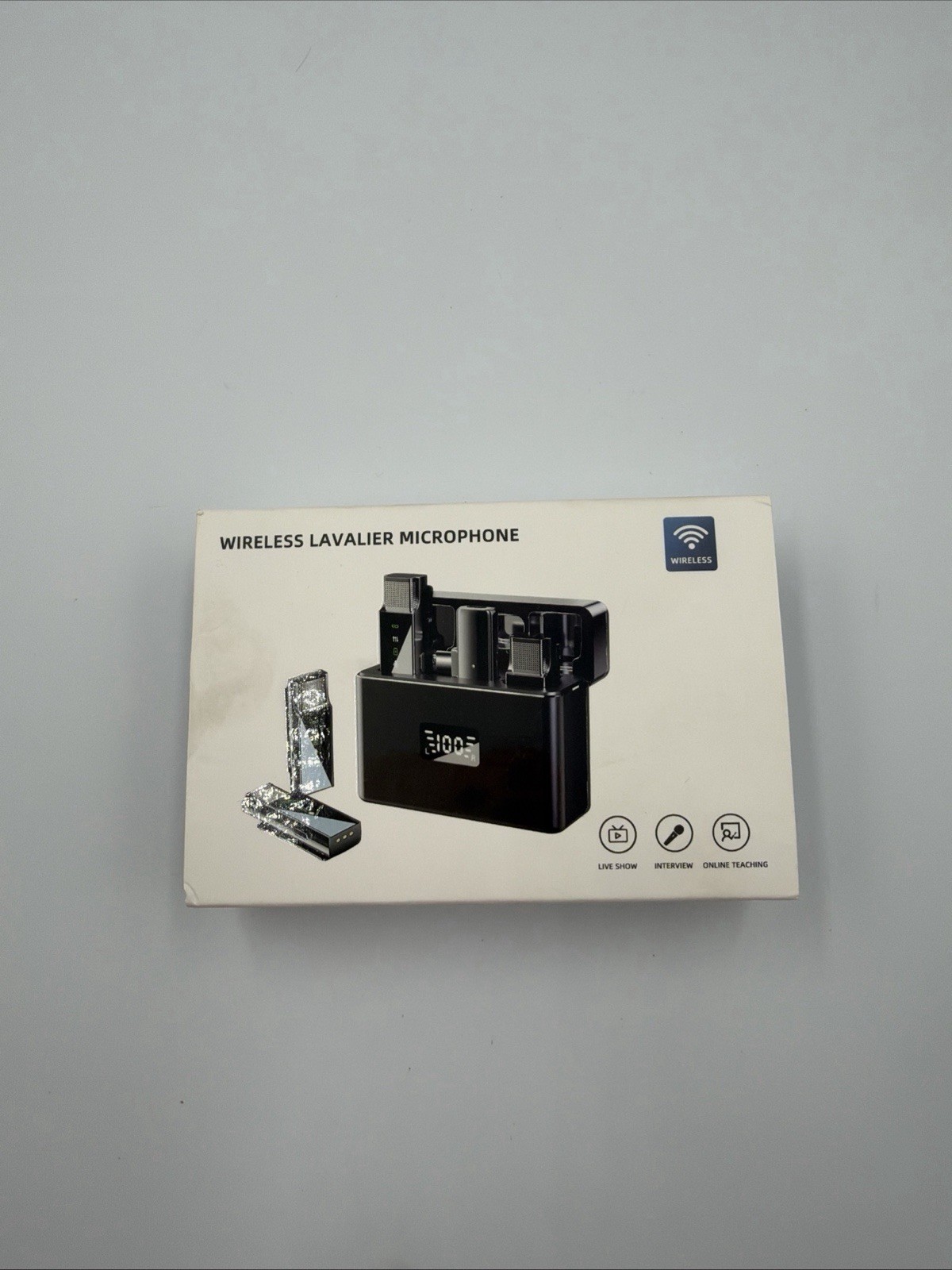 Wireless Lavalier Microphone for iPhone iPad Android, Active Noise Reduction