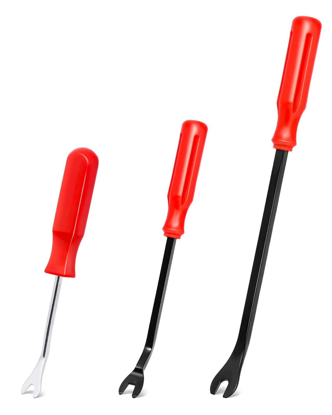 YSPAMER 3Pcs Auto Fastener Remover Trim Rivet Removal Tool Kit for Car Red