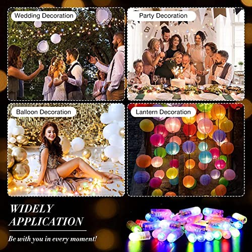 LED Balloon Lights 30Pcs with Switch | 30Pcs LED Balloon Lights Multicolor