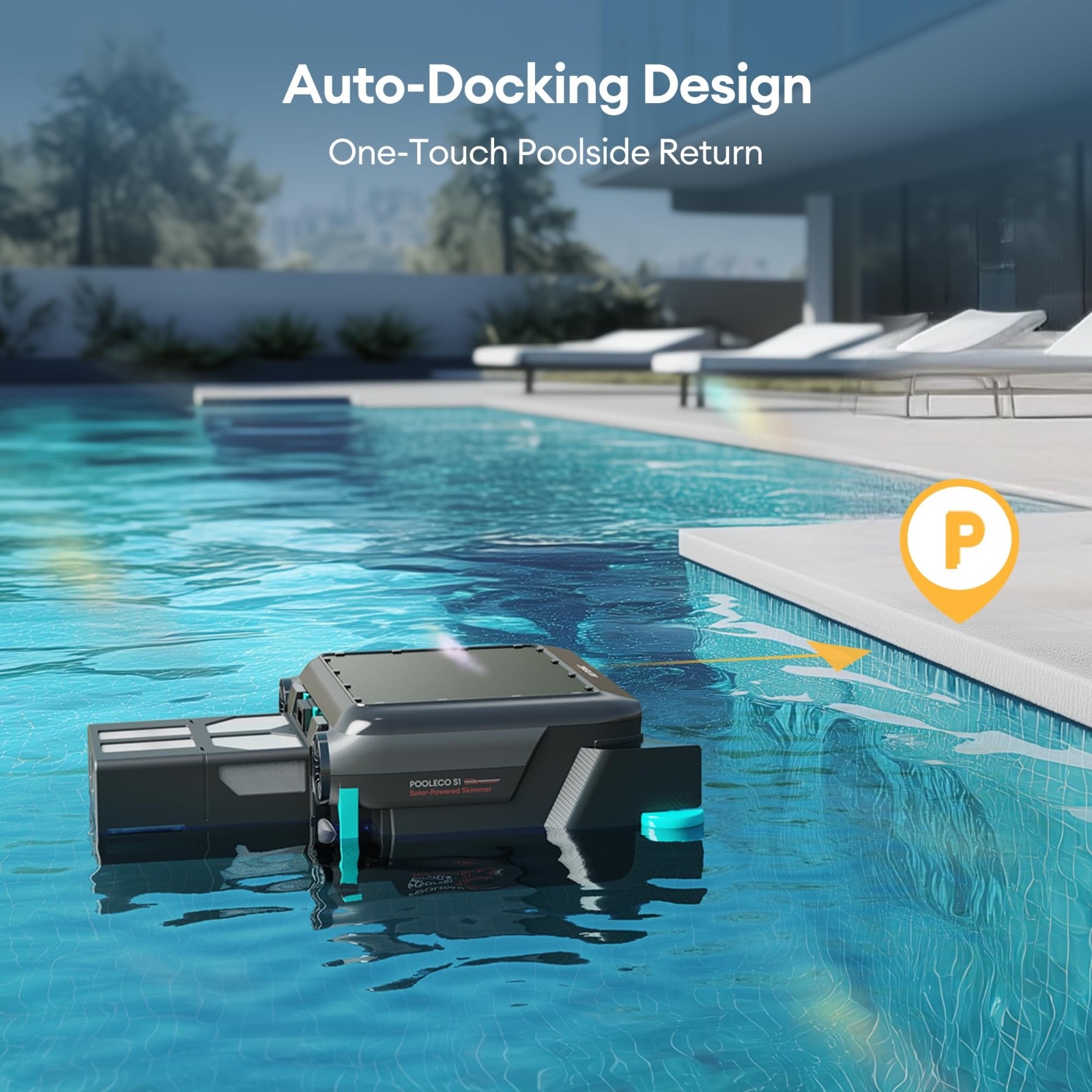 Robotic Pool Cleaner, Wireless Solar Electric Automatic Vacuum, Rechargeable