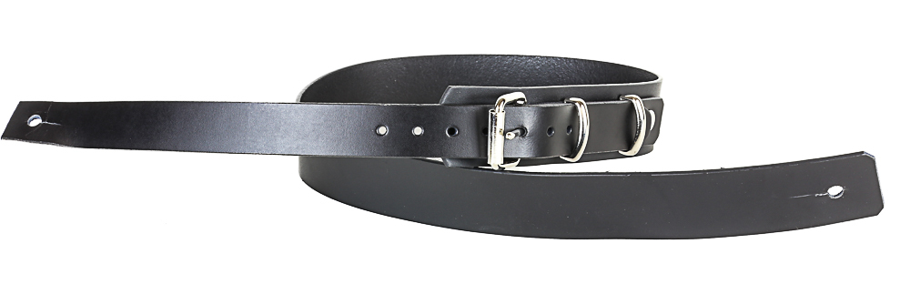 Vintage Buckle Black Wide 1 3/4" Leather Electric Acoustic Bass Guitar Strap