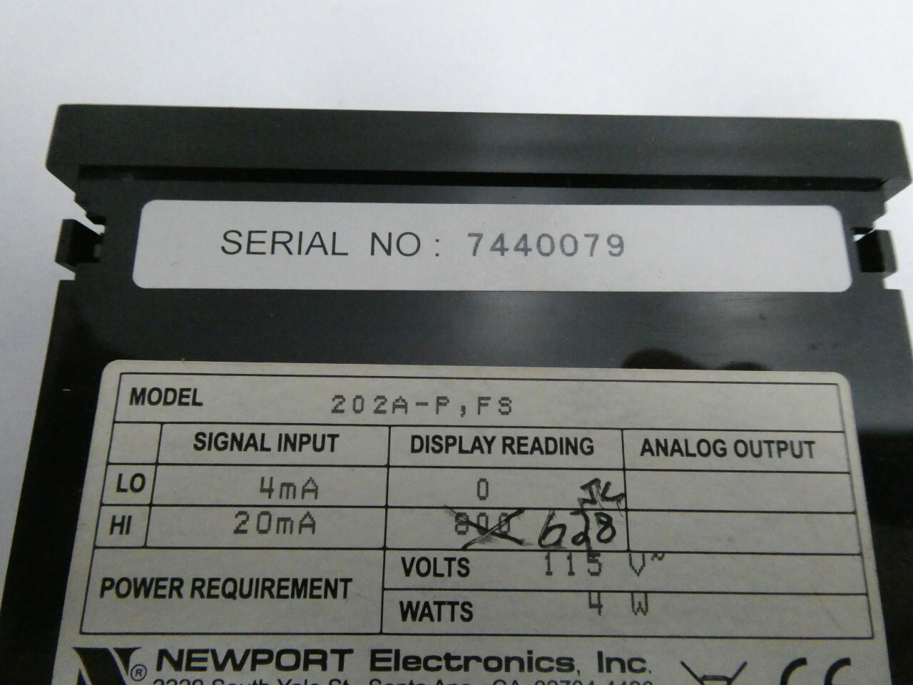 Newport 202A-P FS Panel Process Meter