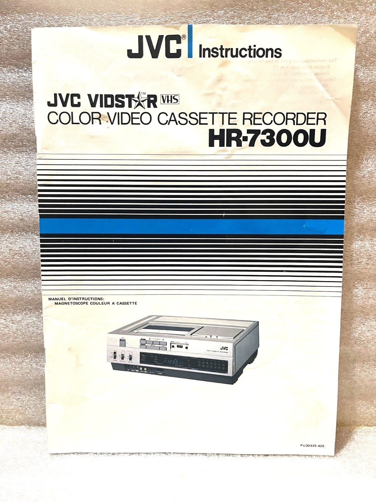 OEM JVC HR-7300U Cassette Recorder Instructions Owners Manual Original NOT COPY