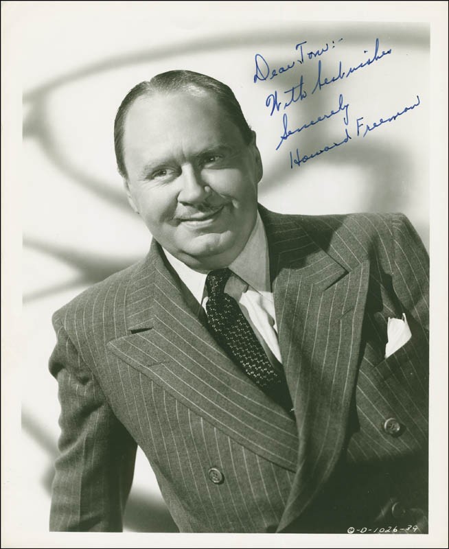 HOWARD FREEMAN - INSCRIBED PHOTOGRAPH SIGNED