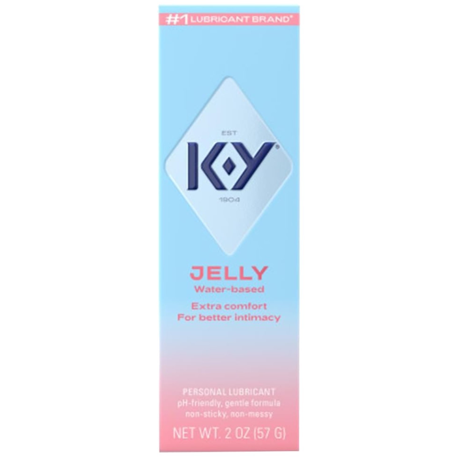Blue Unscented Water-Based Jelly Lubricant for Enhanced Intimate Comfort - 2 Oz
