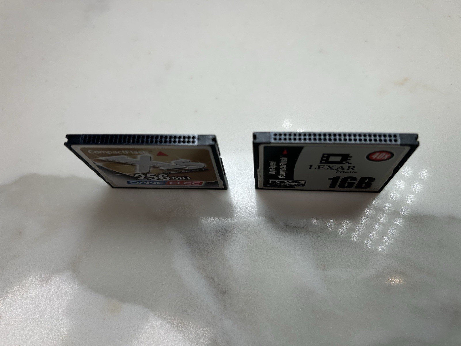 Lexar High-Speed 1 GB 40x & 256mb DaneElec CompactFlash Memory Cards