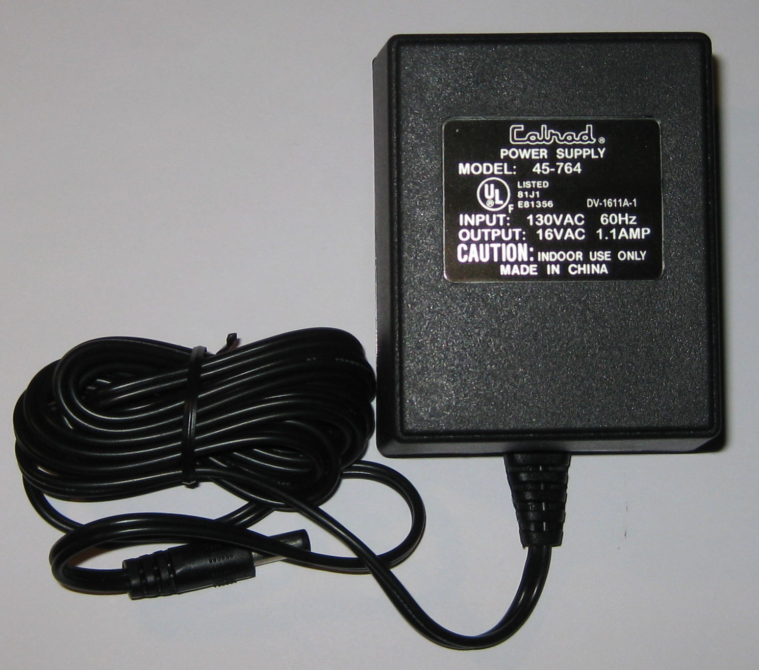 Calrad 16V AC - 1.1 Amp Power Adapter - 1100 mA Alternating Current Arcade Power