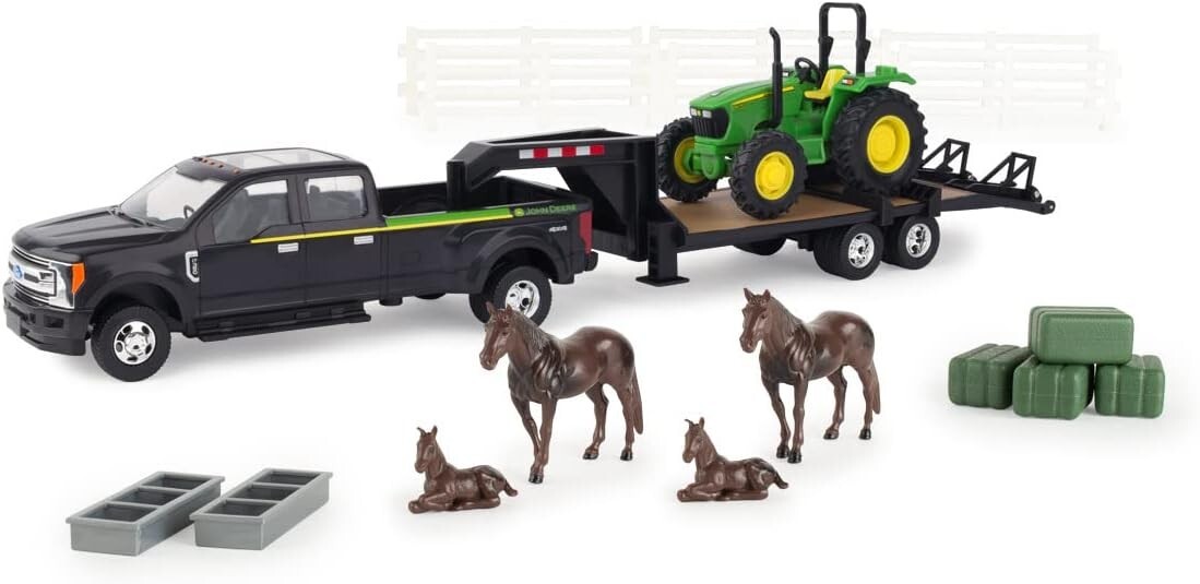 TOMY LP82785 1:32 John Deere 5075E Tractor Set