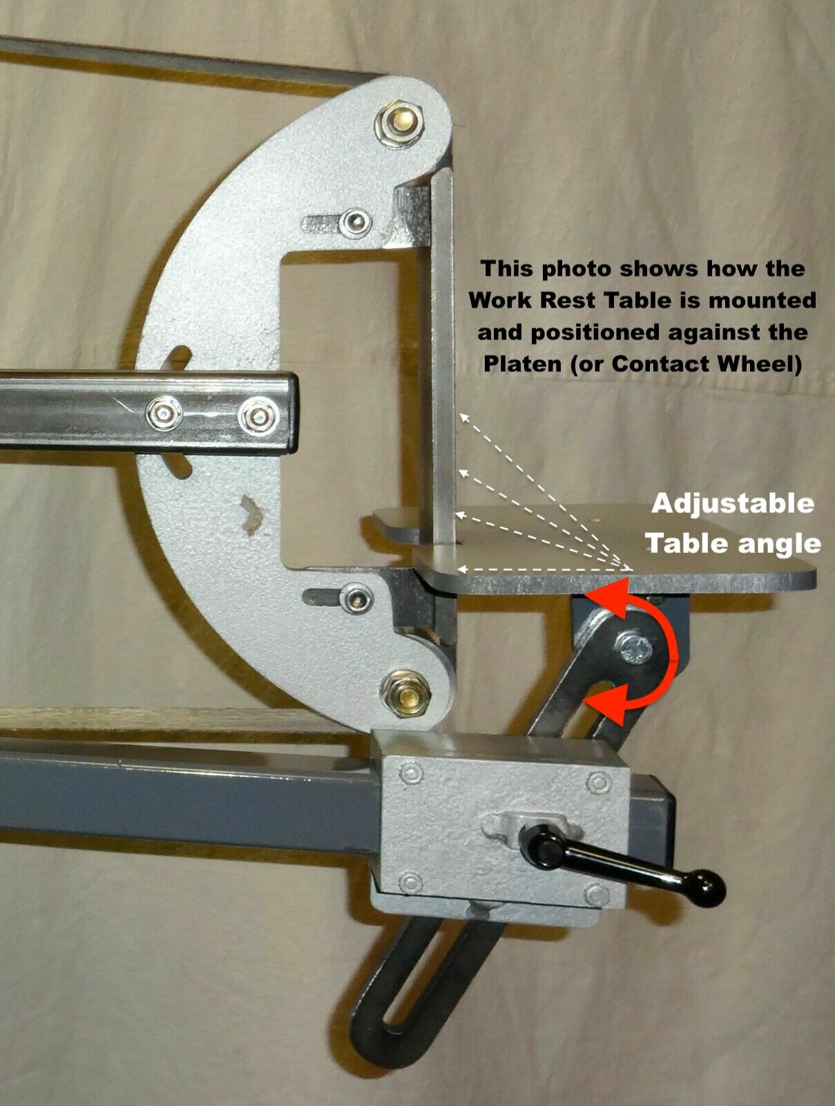 Belt Sander/Grinder Work Rest Table - Builder's Special [Knife Making]