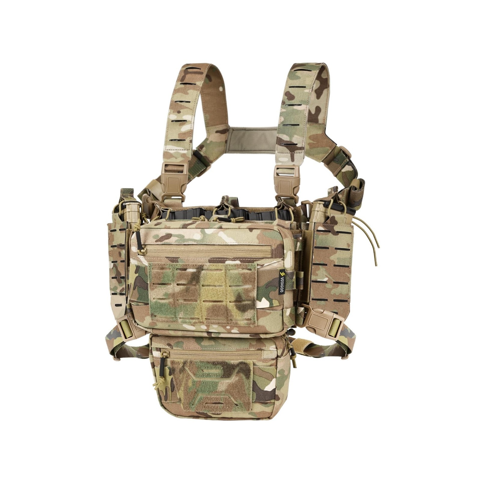 VOTAGOO Chest Rig-Tactical Chest Rig，Molle Modular Micro Fight Chest Rigs