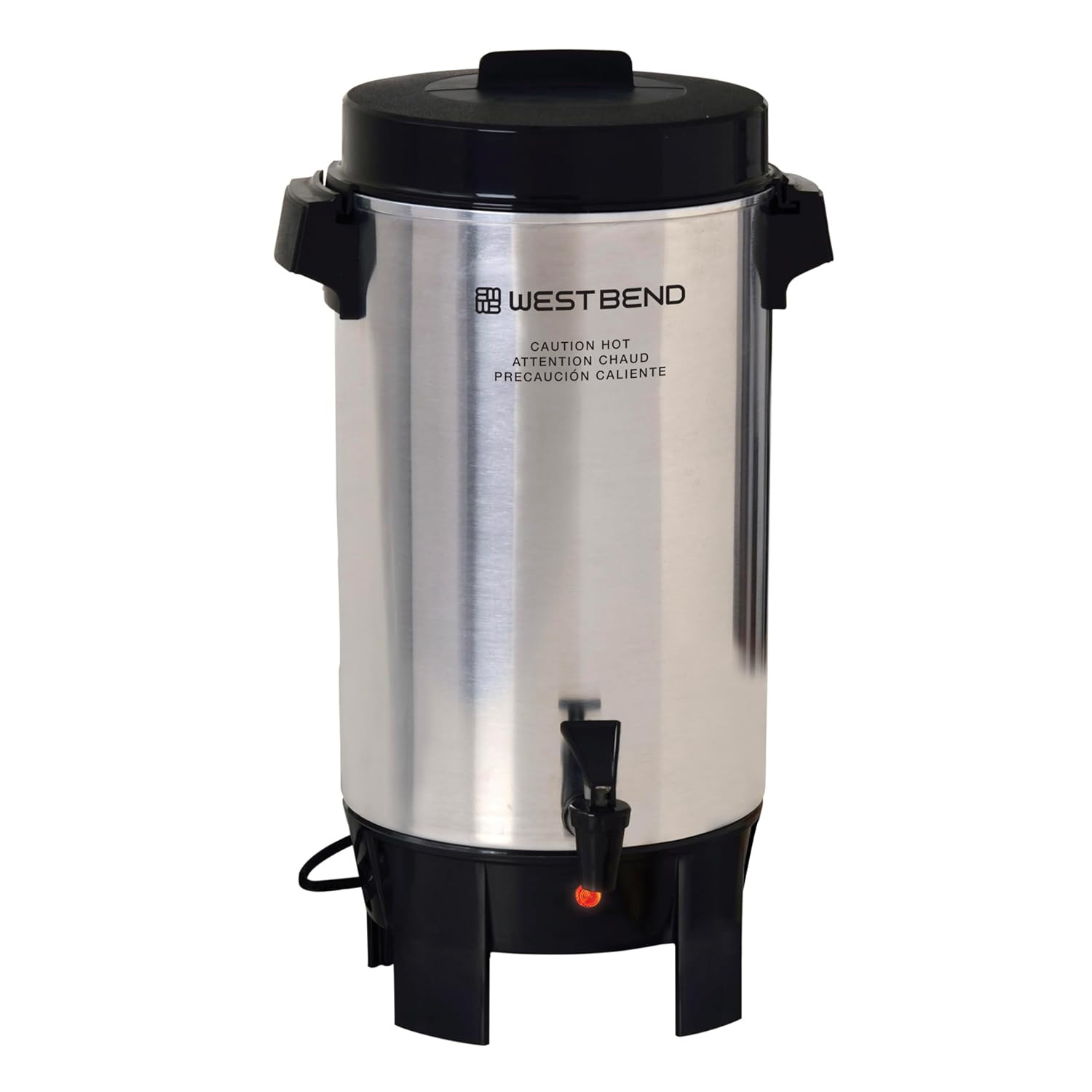 Coffee Urn Highly-Polished Aluminum Features Automatic Temperature Control with