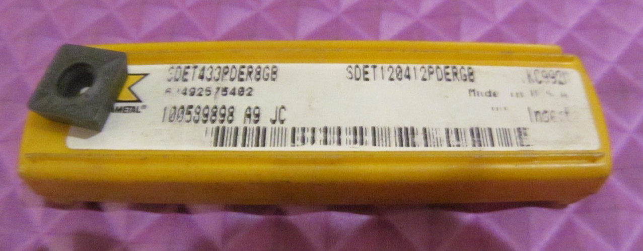 (New) KENNAMETAL SDET11204PDERGB KC992M "Box of 4 Inserts" SDET43PDER8GB