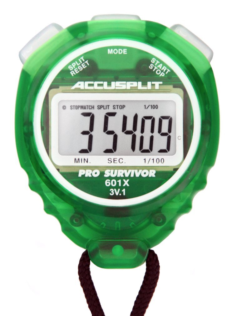 Lime PE Stopwatch ACCUSPLIT Ergonomic Design Easy Viewing 5 Year Battery