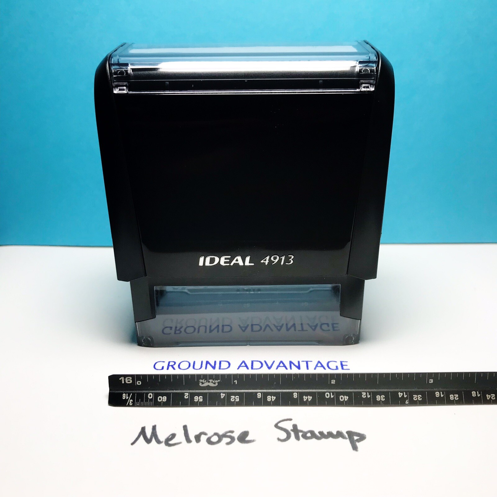 Ground Advantage Rubber Stamp Blue Ink Self Inking Ideal 4913